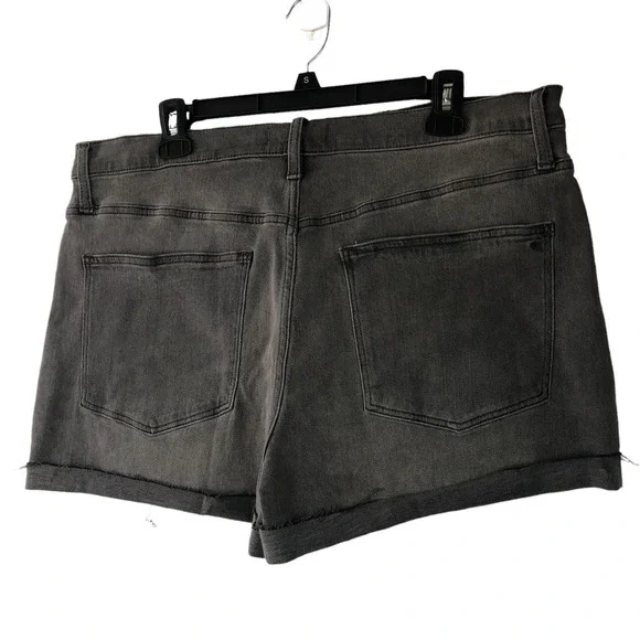 Madewell High Rise Cuffed Denim Shorts Gray Slater Wash M9237 Plus Size 14W 14 - Picture 2 of 8